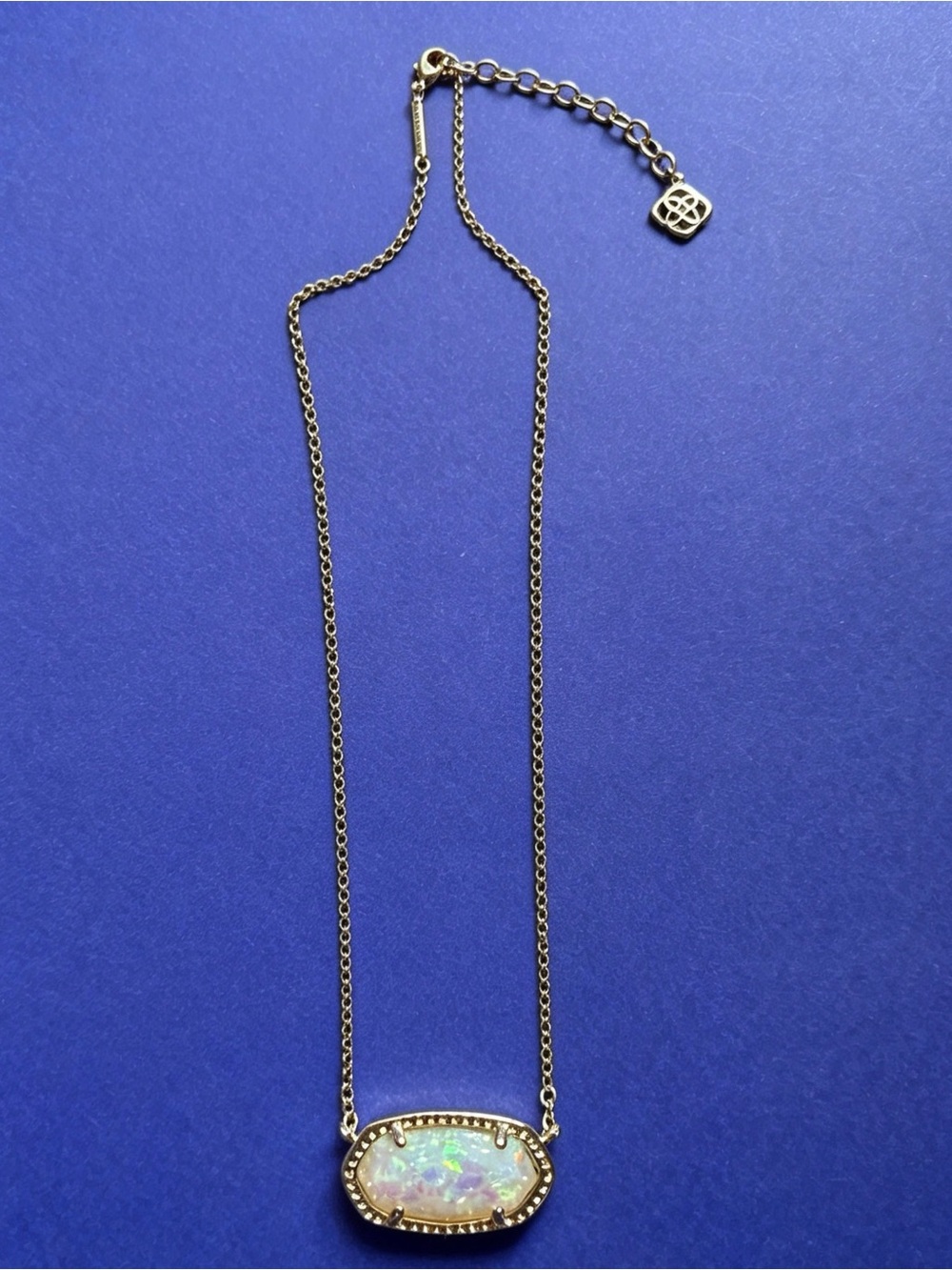 Kendra Scott Gold Iridescent Opal Pendant Necklace